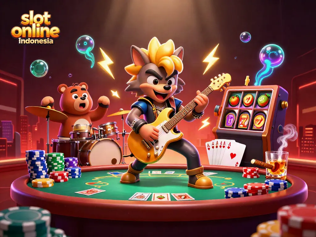 Experience the excitement of slot online Indonesia with thrilling characters and casino elements.